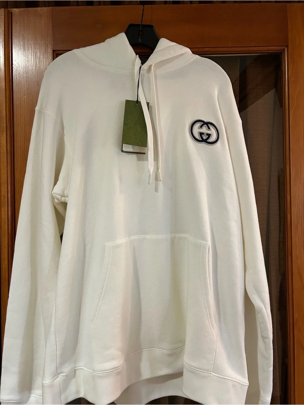 Men's Gucci embroidered interlocking G logo hoodie size XXXL made in Italy